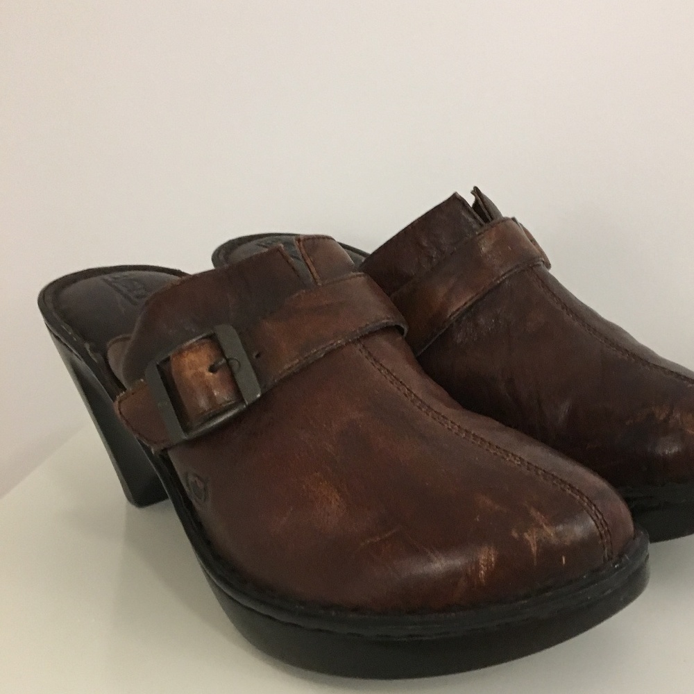 Born Leather Clogs